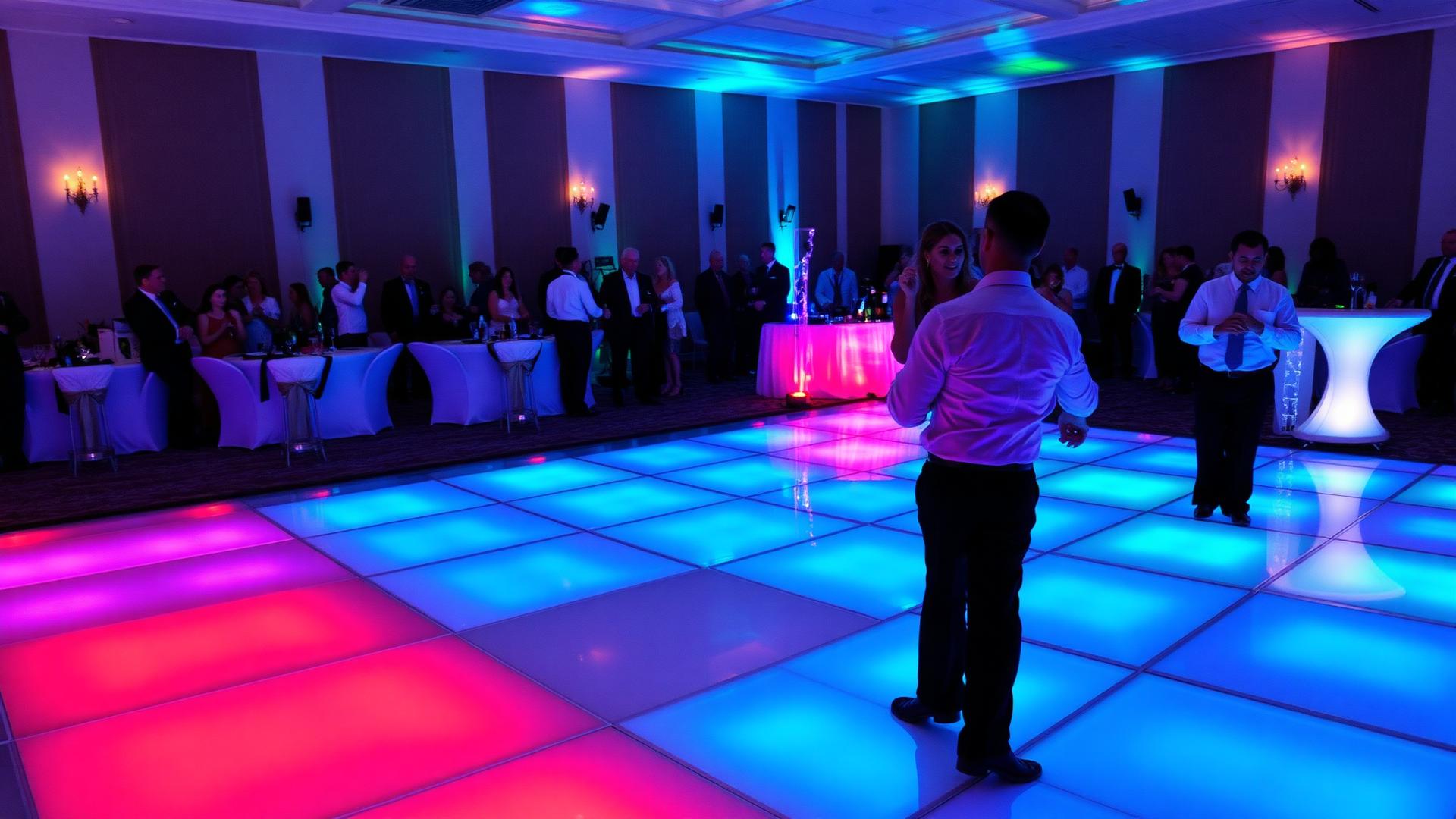 LED Dancefloor auf einer Hochzeit
